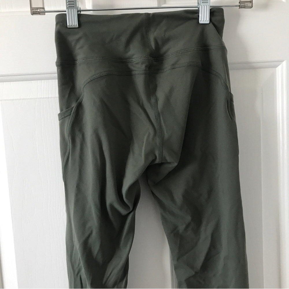 3/$15 Tough mode olive green workout Capri pants (P2) - Picture 5 of 9
